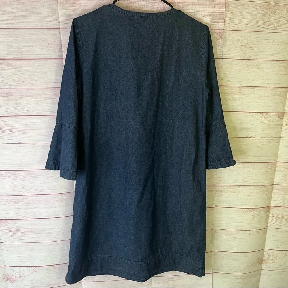 Draper‎ James Denim Ruffle Dress Size 8